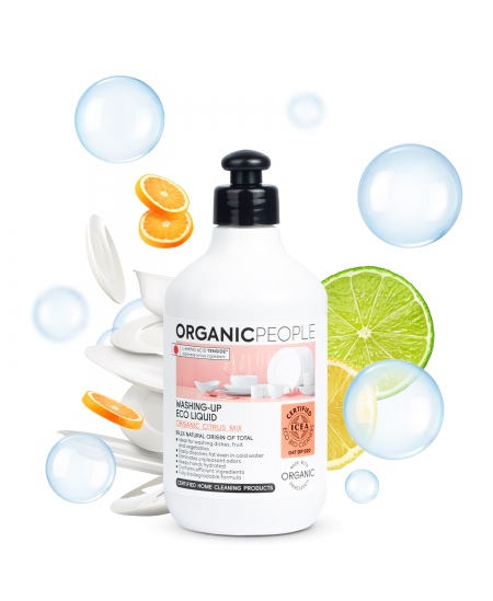 Ekoloģisks trauku mazgāšanas līdzeklis ORGANIC PEOPLE, ar citrusaugļu aromātu, 500 ml