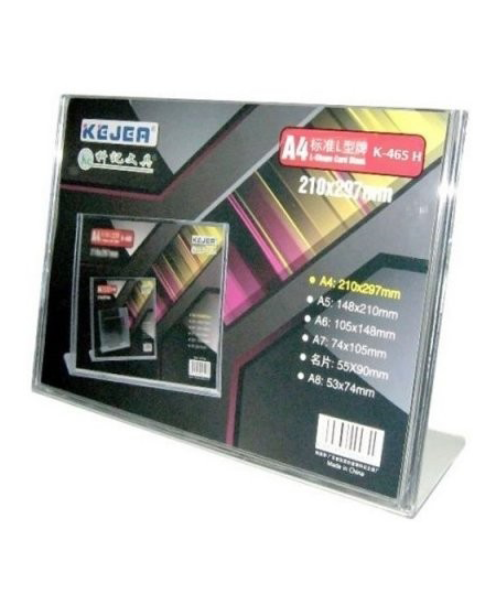 Informācijas turētājs KEJEA, L forma, A4, caurspīdīgs