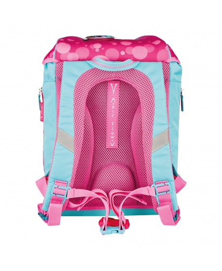 Mugursoma ar piederumiem HERLITZ SoftLight Plus Greenline Pink Bubbles