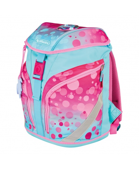 Mugursoma ar piederumiem HERLITZ SoftLight Plus Greenline Pink Bubbles