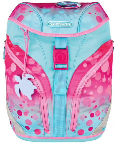 Mugursoma ar piederumiem HERLITZ SoftLight Plus Greenline Pink Bubbles