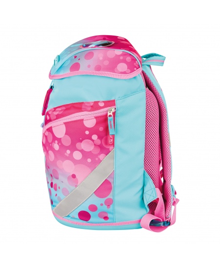 Mugursoma ar piederumiem HERLITZ SoftLight Plus Greenline Pink Bubbles