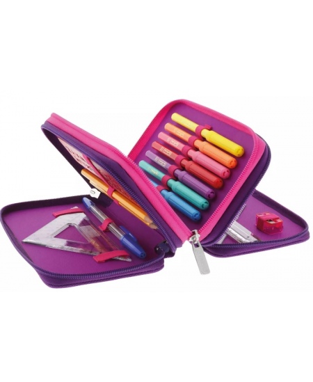 Penālis HERLITZ Dip Dye, violets, trīs nodalījumi, pildīts