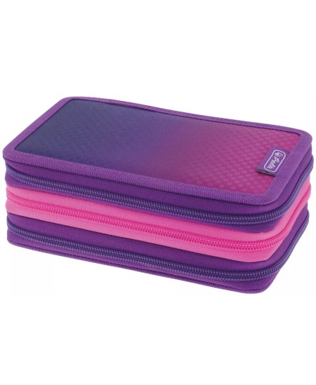 Penālis HERLITZ Dip Dye, violets, trīs nodalījumi, pildīts