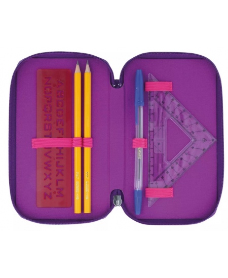 Penālis HERLITZ Dip Dye, violets, trīs nodalījumi, pildīts