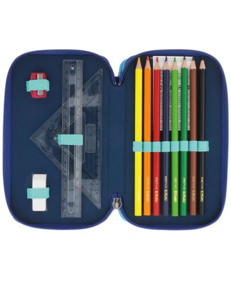 Penālis HERLITZ Dip Dye, zils, trīs nodalījumi, pildīts