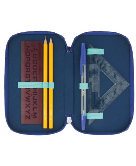 Penālis HERLITZ Dip Dye, zils, trīs nodalījumi, pildīts