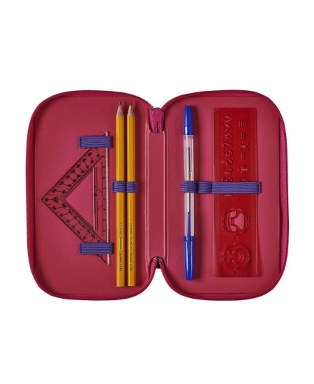 Penālis HERLITZ Vintage Love, trīs nodalījumi, pildīts