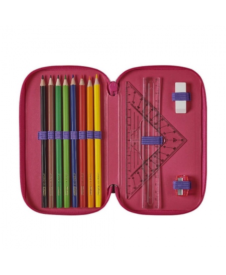 Penālis HERLITZ Vintage Love, trīs nodalījumi, pildīts