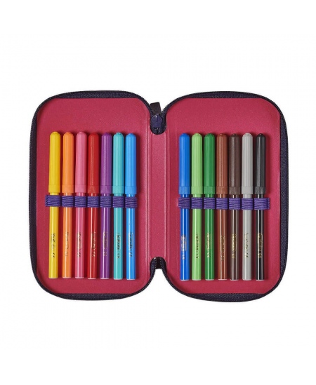 Penālis HERLITZ Vintage Love, trīs nodalījumi, pildīts