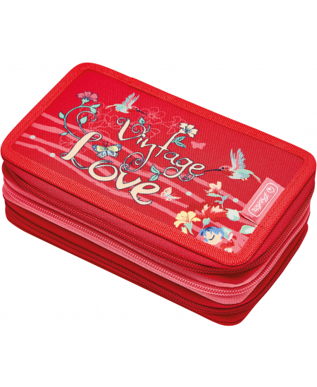 Penālis HERLITZ Vintage Love, trīs nodalījumi, pildīts