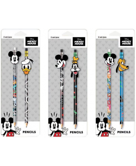 Zīmulis COOLPACK Mickey Mouse ar dzēšgumiju, HB, 2 gab.
