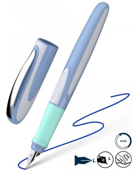 Tintes pildspalva SCHNEIDER Ray, kreiļiem, pelēkzaļš korpuss