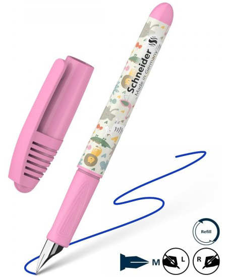 Tintes pildspalva SCHNEIDER Zippi Funny Safari, rozā korpuss
