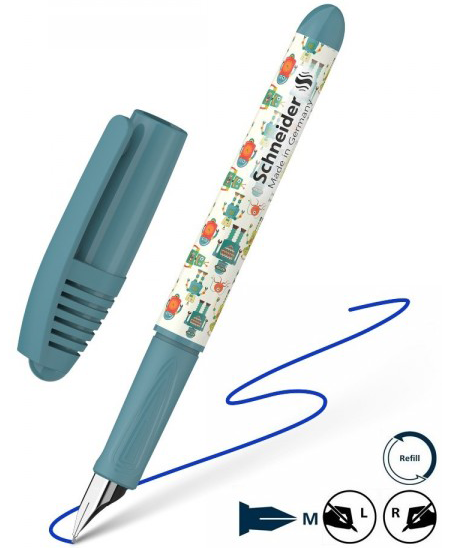 Tintes pildspalva SCHNEIDER Zippi Cool Robots, zils korpuss