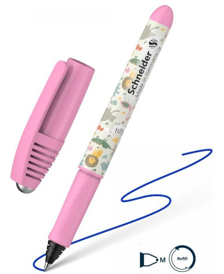 Pildspalva SCHNEIDER Zippi Funny Safari, rozā krāsā