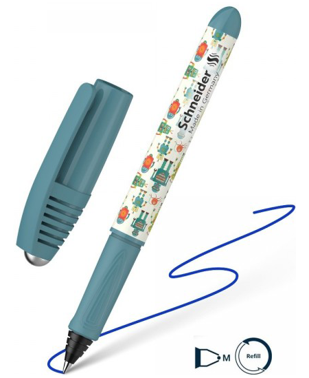 Pildspalva SCHNEIDER Zippi Cool Robots, zilā krāsā