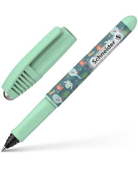 Pildspalva SCHNEIDER Zippi Happy Fish, zaļganā krāsā