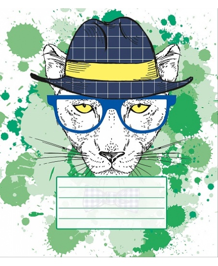 Burtnīca rūtiņās JAUTRIE DZĪVNIEKI, 12 lapas, 80 gsm