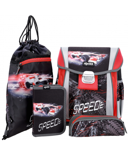 Mugursoma ar piederumiem ABC123 Speed, 4 daļu komplekts