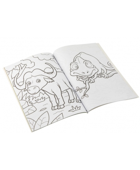 Krāsojamā un uzdevumu grāmata GRAFIX Džungļi, A4, 64 lpp.