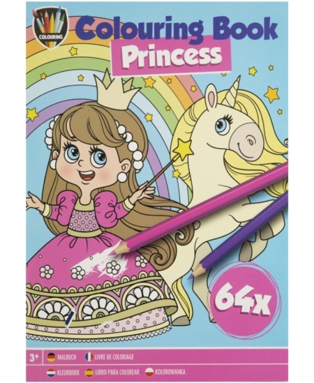 Krāsojamā grāmatiņa GRAFIX Princese, A5, 64 lpp.