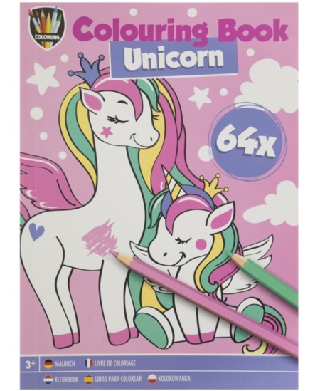 Krāsojamā grāmatiņa GRAFIX Vienradzis, A5, 64 lpp.