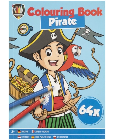 Krāsojamā grāmatiņa GRAFIX Pirāts, A5, 64 lpp.