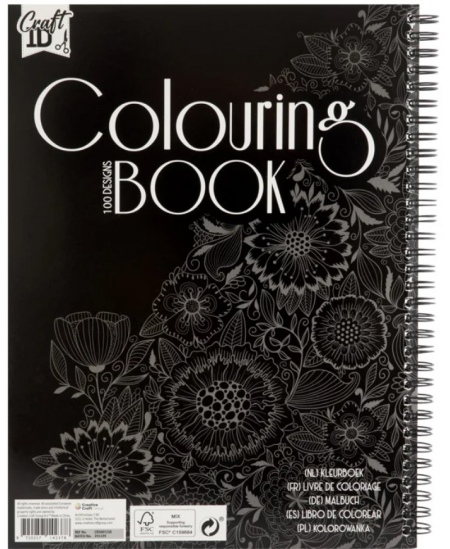 Krāsojamā grāmata GRAFIX Ziedi, 28x21 cm, 50 lapas, 100 gsm