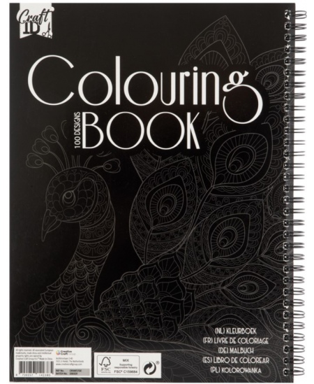 Krāsojamā grāmata GRAFIX Pāvs, 28x21 cm, 50 lapas, 100 gsm