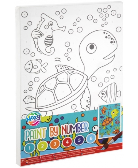 GRAFIX krāsojamo rotaļlietu komplekts ar cipariem, audekls, 29,7x19,5 cm