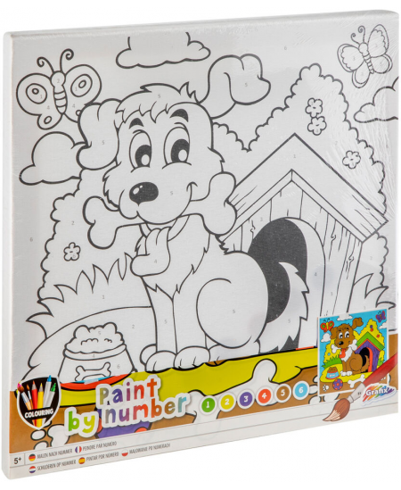 GRAFIX krāsošana pēc skaitļiem Puķītis, audekls, 30x30 cm