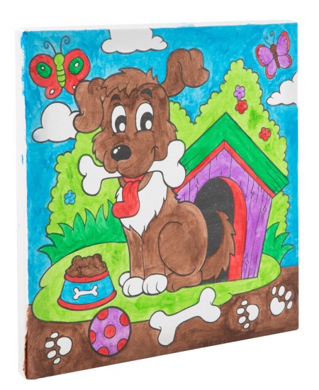 GRAFIX krāsošana pēc skaitļiem Puķītis, audekls, 30x30 cm