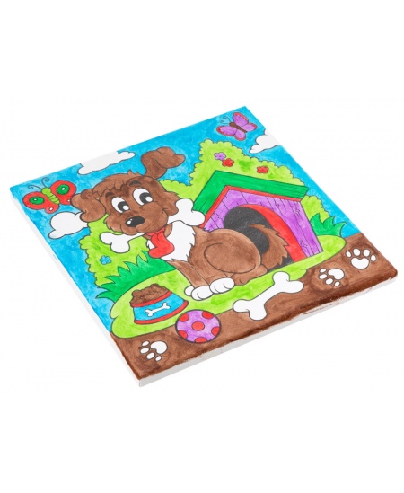 GRAFIX krāsošana pēc skaitļiem Puķītis, audekls, 30x30 cm