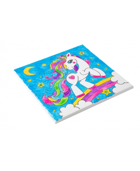 GRAFIX krāsošana pēc skaitļiem Vienradzis, audekls, 30x30 cm