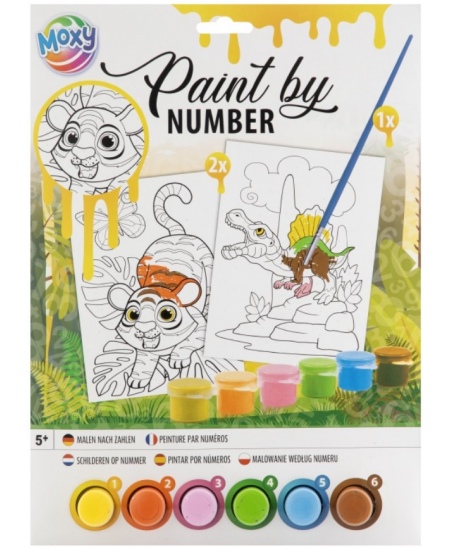 Krāsojamo ciparu komplekts GRAFIX Tīģeris, A4, 2 gab.