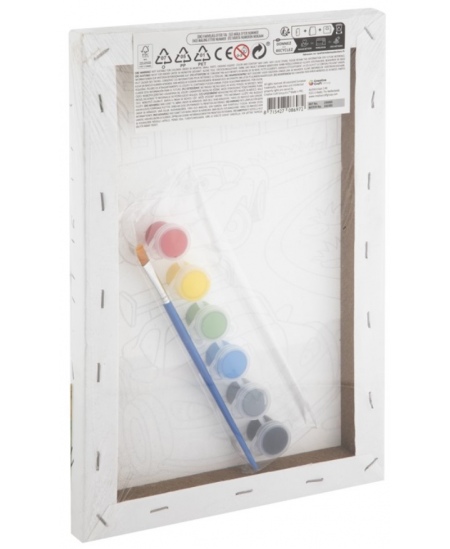 Krāsošanas pēc skaitļiem komplekts GRAFIX Mašīna, audekls, 29,7x19,5 cm