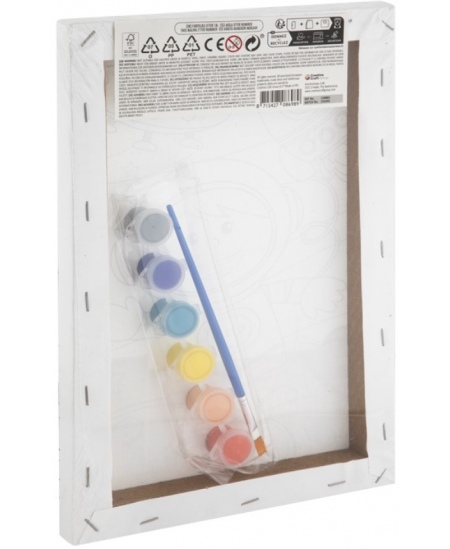 Gleznošanas pēc skaitļiem komplekts GRAFIX Kosmonauts, audekls, 29,7x19,5 cm