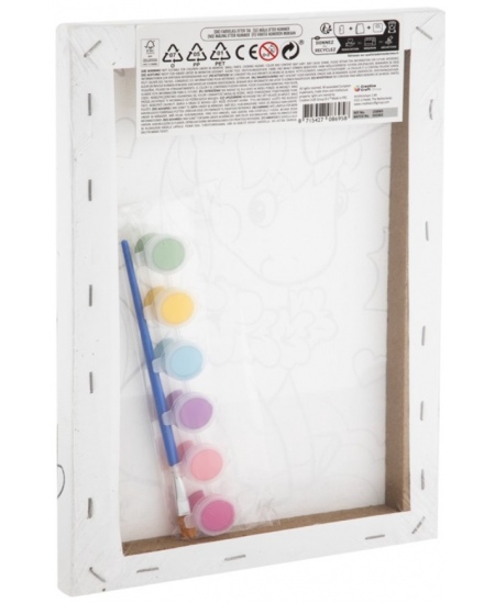 Gleznošanas pēc skaitļiem komplekts GRAFIX Vienradzis, audekls, 29,7x19,5 cm