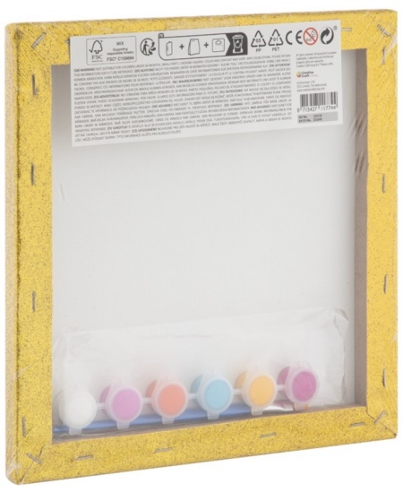 Gleznošanas pēc skaitļiem komplekts GRAFIX Zieds, mirdzošs audekls, 25x25 cm