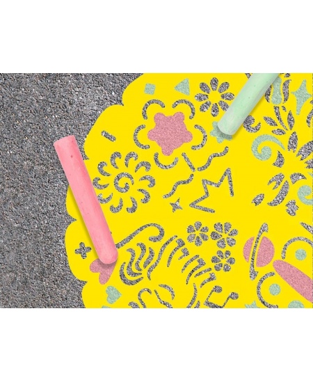 Mandalu zīmēšanas komplekts āra aktivitātēm GRAFIX, 57 cm, 6 krītiņi