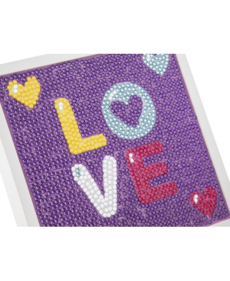 Dimanta mozaīka uz audekla GRAFIX Love, 15x15 cm
