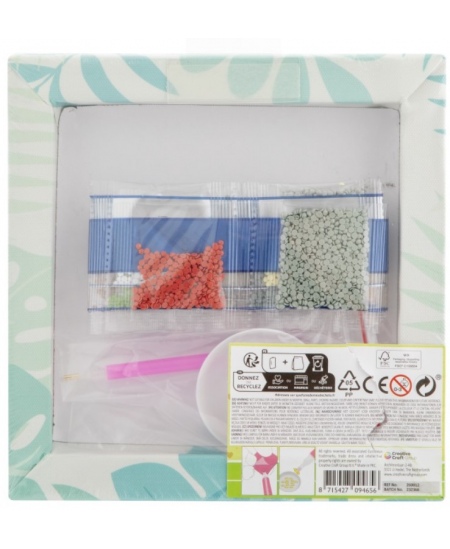 Dimanta mozaīka uz audekla GRAFIX Tiger, 20x20cm