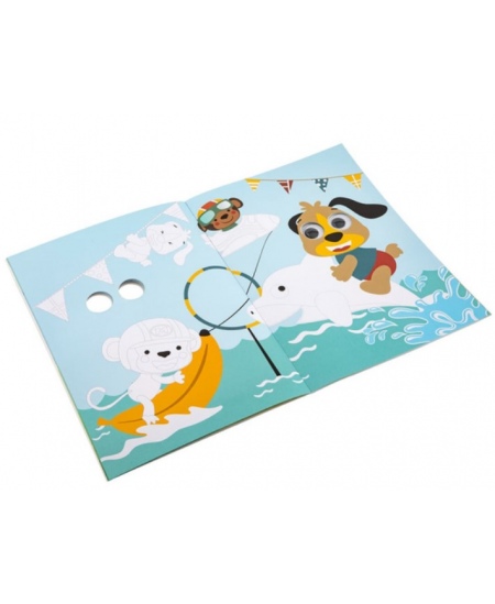 Krāsojamā grāmata ar kustīgām acīm GRAFIX Tiger, A4, 24 lappuses.