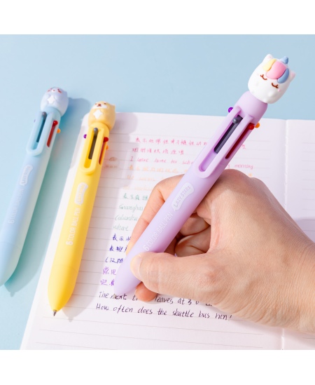 6 krāsu lodīšu pildspalva SQUISHY 1, dažādi dizaini