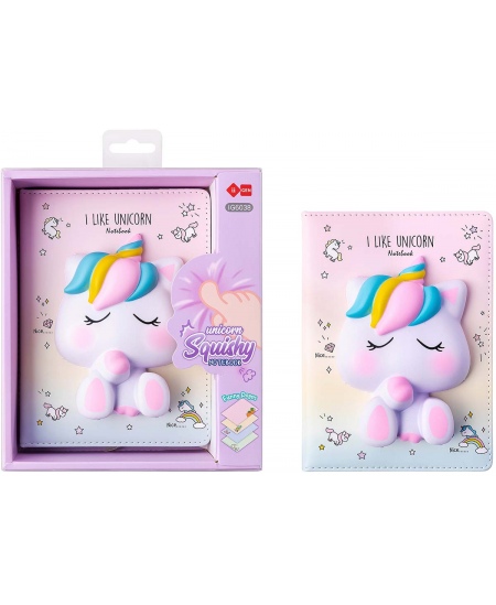 Piezīmju grāmatiņa SQUISHY Unicorn, 128 lapas