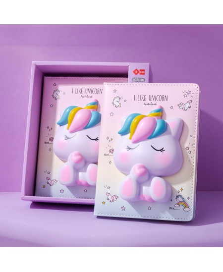 Piezīmju grāmatiņa SQUISHY Unicorn, 128 lapas