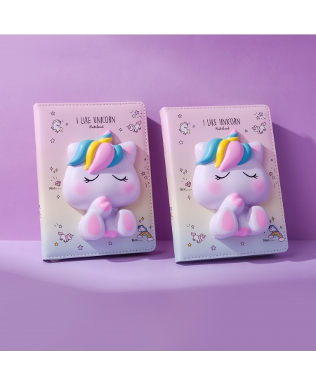 Piezīmju grāmatiņa SQUISHY Unicorn, 128 lapas