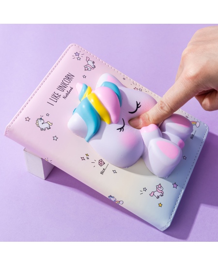 Piezīmju grāmatiņa SQUISHY Unicorn, 128 lapas