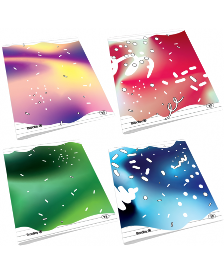 Burtnīca līnijās BRADLEY Basic, 72 lapas, 70 gsm